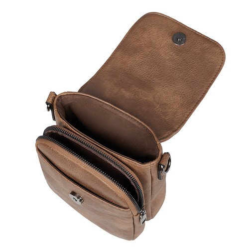 Leather Crossbody Phone Bag Multi-Pocket Card Slots Wallet Case Adjustable Strap - Picture 4 of 14
