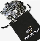 Fifty (50) One Gram .999 Pure Silver Bars with Random Designs in a Jewelry Pouch