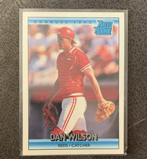 1992 Donruss Dan Wilson #399 Cincinnati Reds Rated Rookie Base Set Baseball Card. rookie card picture