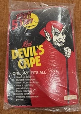 Red Devil’s Cape Vintage Halloween Costume 1988 Fright Stuff Spencer’s New
