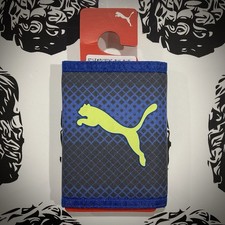 NEW Puma Trifold Wallet Classic Blue Yellow Athletic Gear