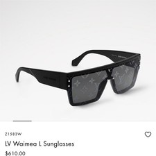 Louis Vuitton LV Waimea L Oversized Monogram Sunglasses Black Gray
