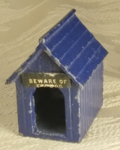 Vintage Johillco Miniature Blue Dog House  -  Made In England   *FREE SHIPPING*