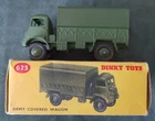 VINTAGE BOXED MILITARY DINKY TOYS 623 ARMY COVERED WAGON ORIGINAL BOX 1950s