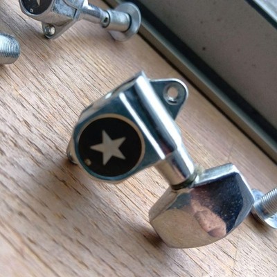 Greco Star Tuning Pegs 3R3L GOTOH Vintage Guitar Tuners 1970s