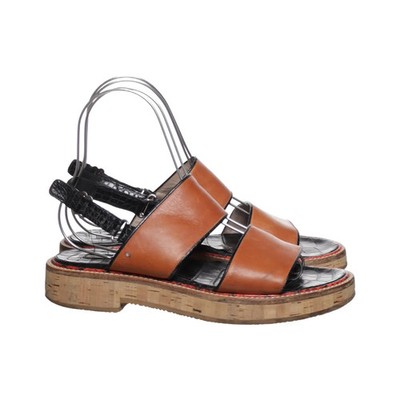 Dries van Noten, Sandalen, Größe: 40 1/2, Braun/Schwarz, Damen #UEV