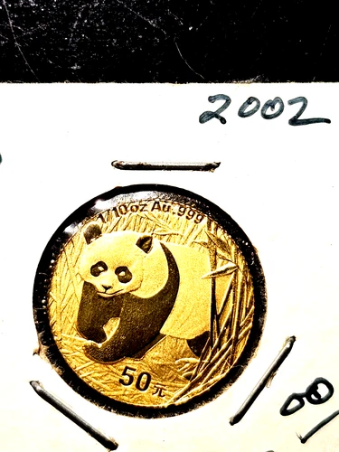 2002 Chinese Gold Panda 1/10 oz — photo from the most recent tracked eBay sale
