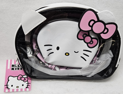 Hello Kitty 3 Piece Makeup Bag Set By Sanrio/Brand New 