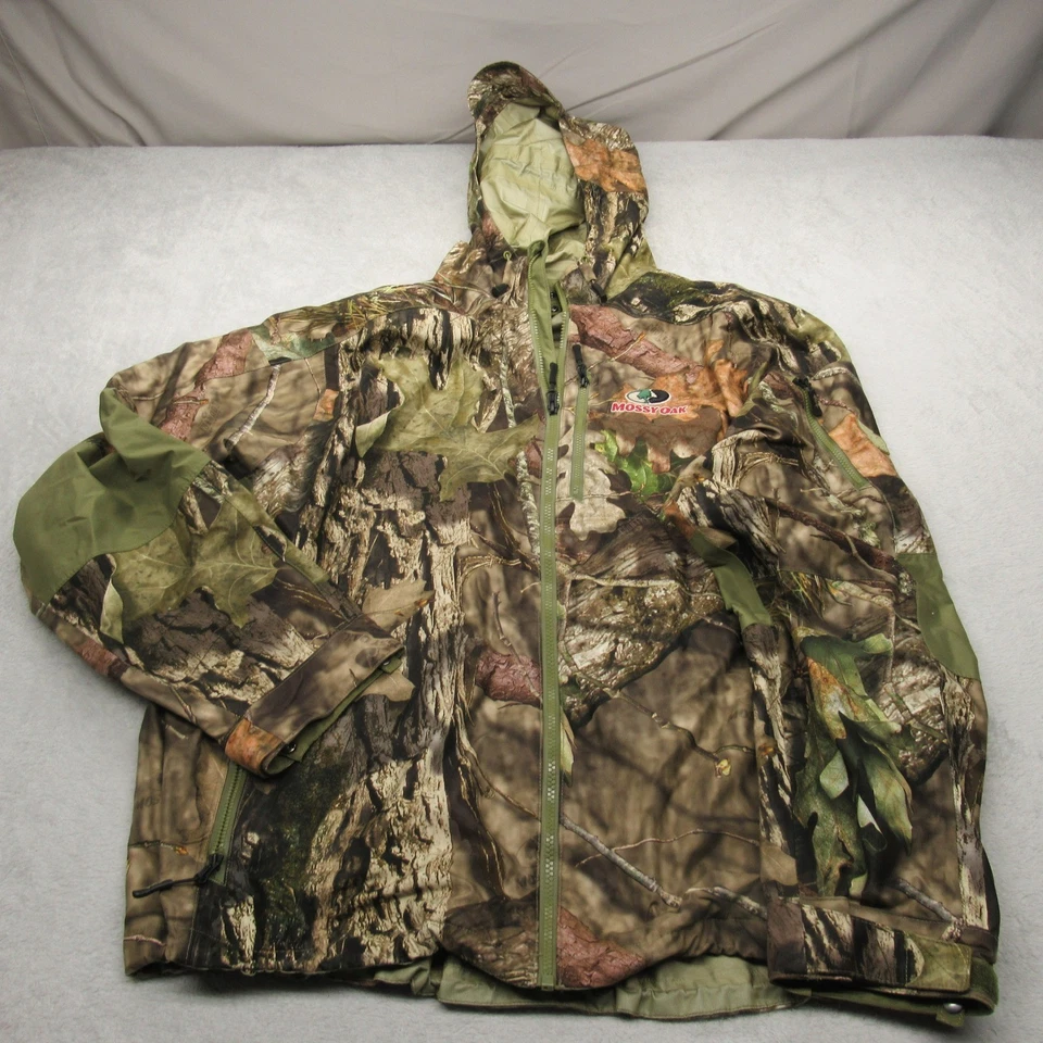 Mossy Oak Elite Jacket Mens XL Green Break Up Camo Waterproof 3in1 Shell Rain - Image 2 of 4