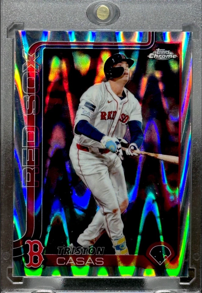 Triston Casas RARE WAVE REFRACTOR HOLO CHROME INVESTMENT CARD RED SOX MINT - Image 4 of 4