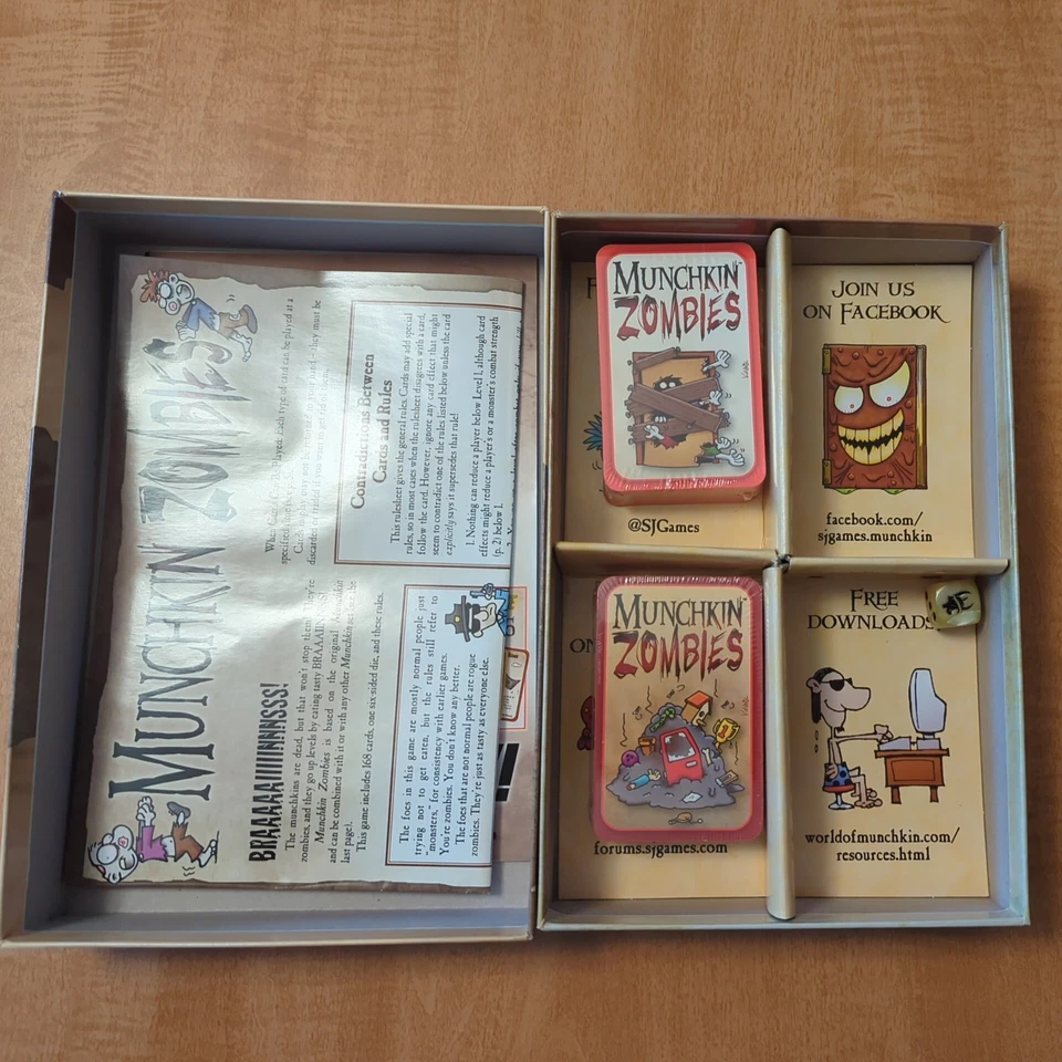 Munchkin Zombies COMPLETO Juegos Steve Jackson 2014 Juego de Cartas Nuevo en Caja Foto 3 de 3