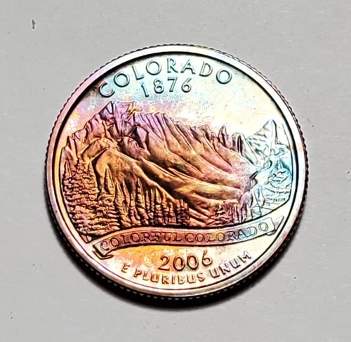 TONED 2006 S COLORADO STATE QUARTER CLAD PROOF UNC #C10338