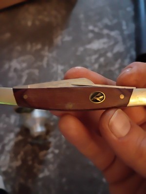 REDHEAD Folding Knife 3 Blade Wood Handle 3-1/4 