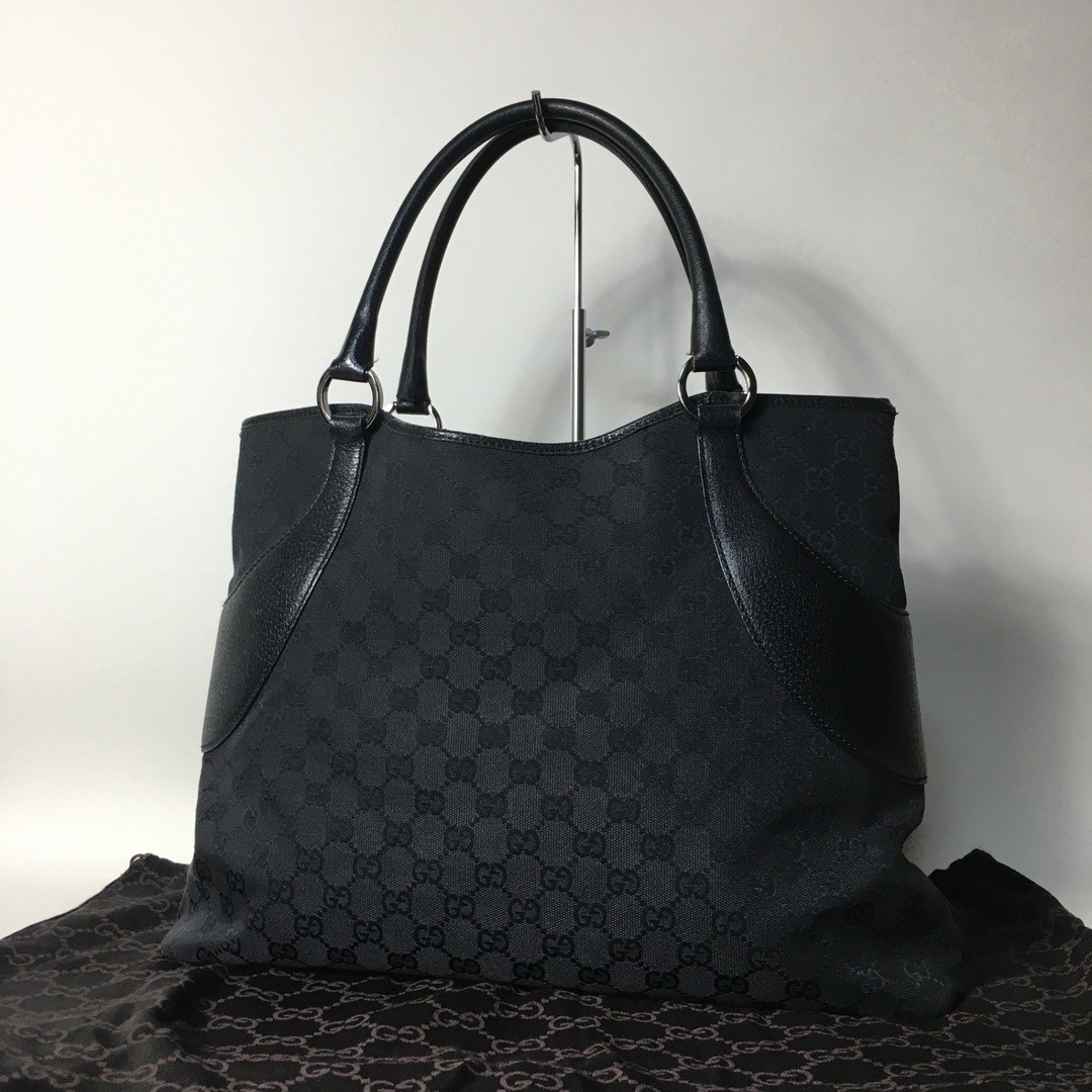 Gucci GG Canvas Handbag Black 2505 283 Excellent Condition