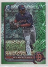 2022 Bowman Chrome Prospects Green Shimmer Refractor 29/99 Eddinson Paulino 07i7