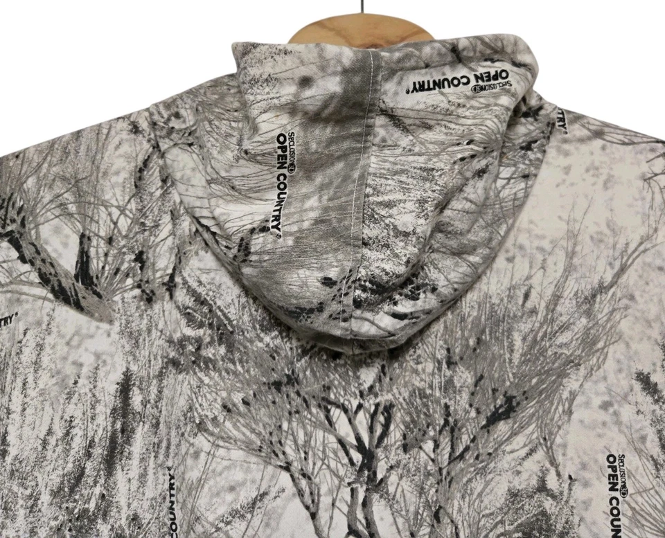 Cabelas Seclusion Open Country Camo Hunting Jacket Lightweight Button Up XL Hood - Image 3 of 4