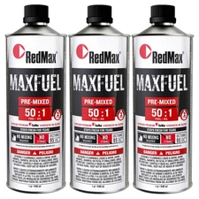 RedMax 581158801 Pre-Mixed 50:1 Fuel Oil 3 Quart Pack 2-Cycle Engines 94 Octane