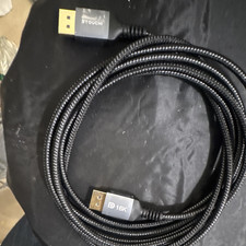 Stouchi 16K Braided DisplayPort to DisplayPort Cable, Black, 5 ft Male-Male