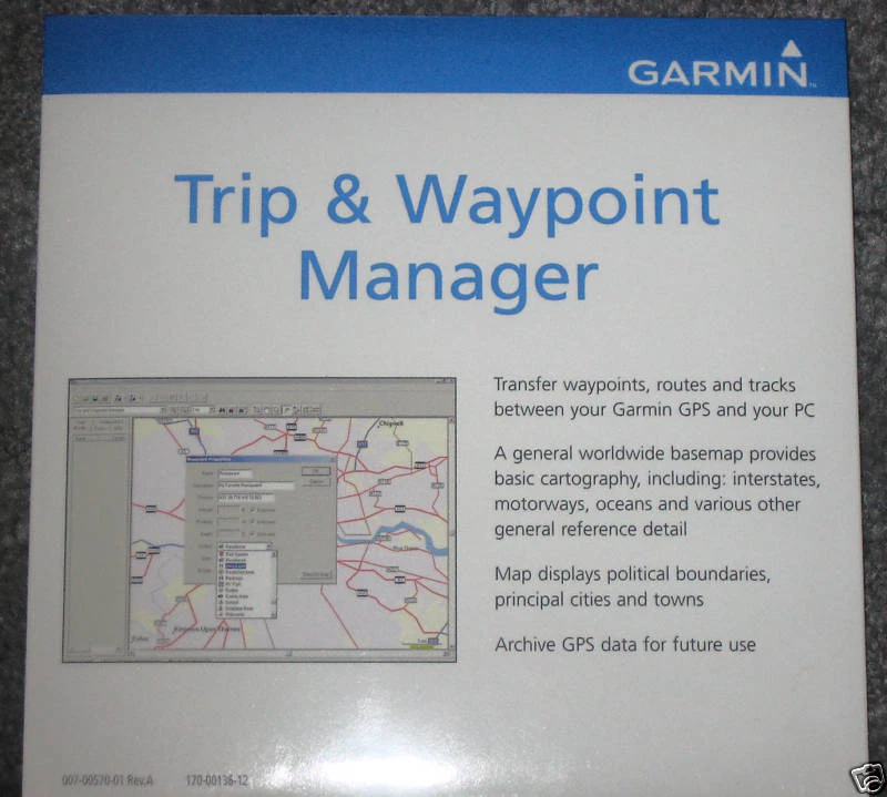 Garmin MapSource * Trip and  Waypoint Manager CD  version 5. ** New ** - Image 2 of 2