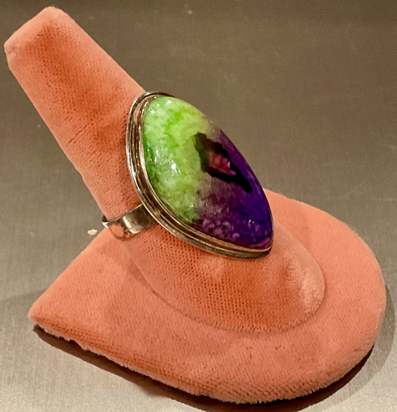 ARTESIAN 925 SS RUBY ZOISITE TRIANGULAR RING SIZE… - image 5