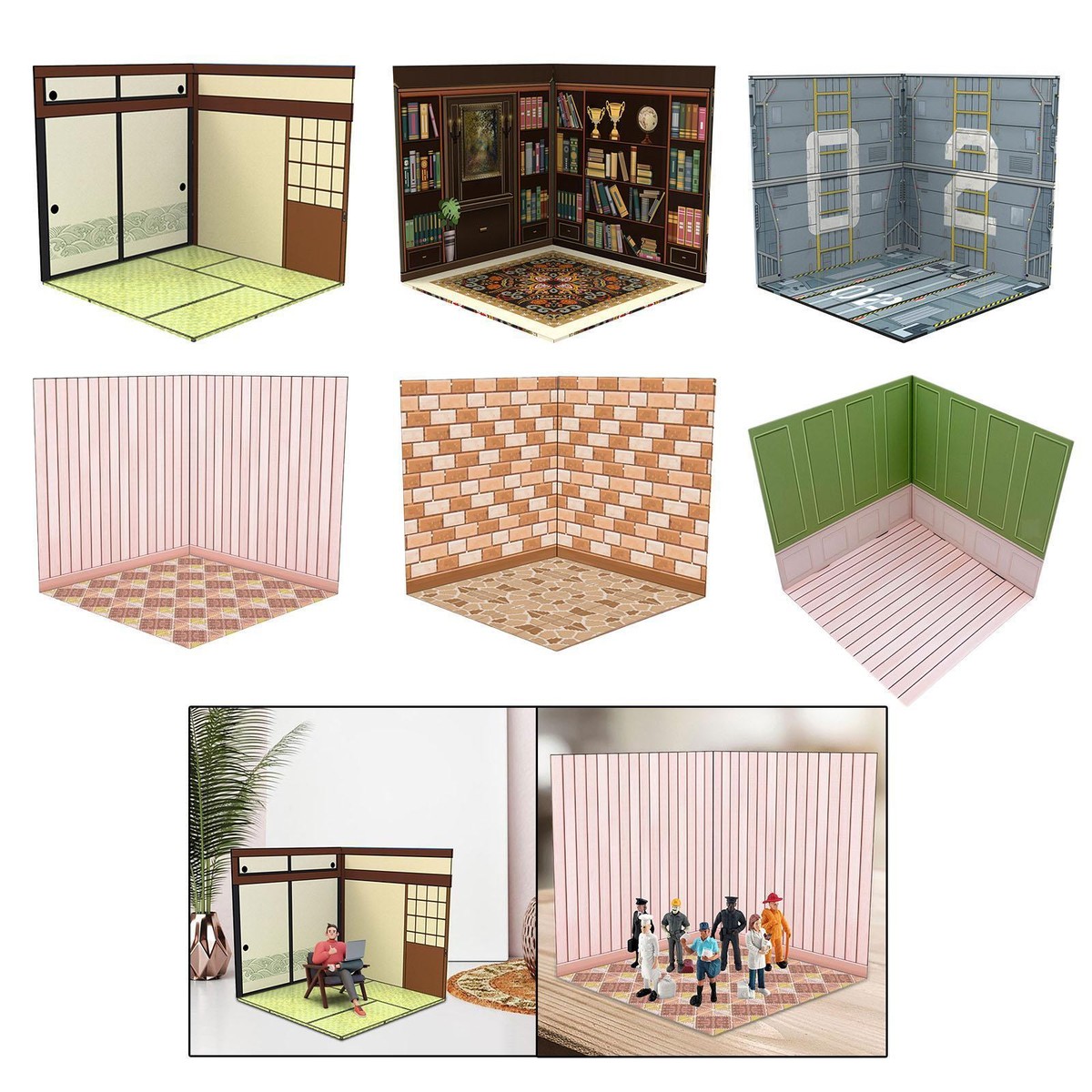 1:6 Scale Backdrop Diorama Show for Action Figures Ob11 BJD