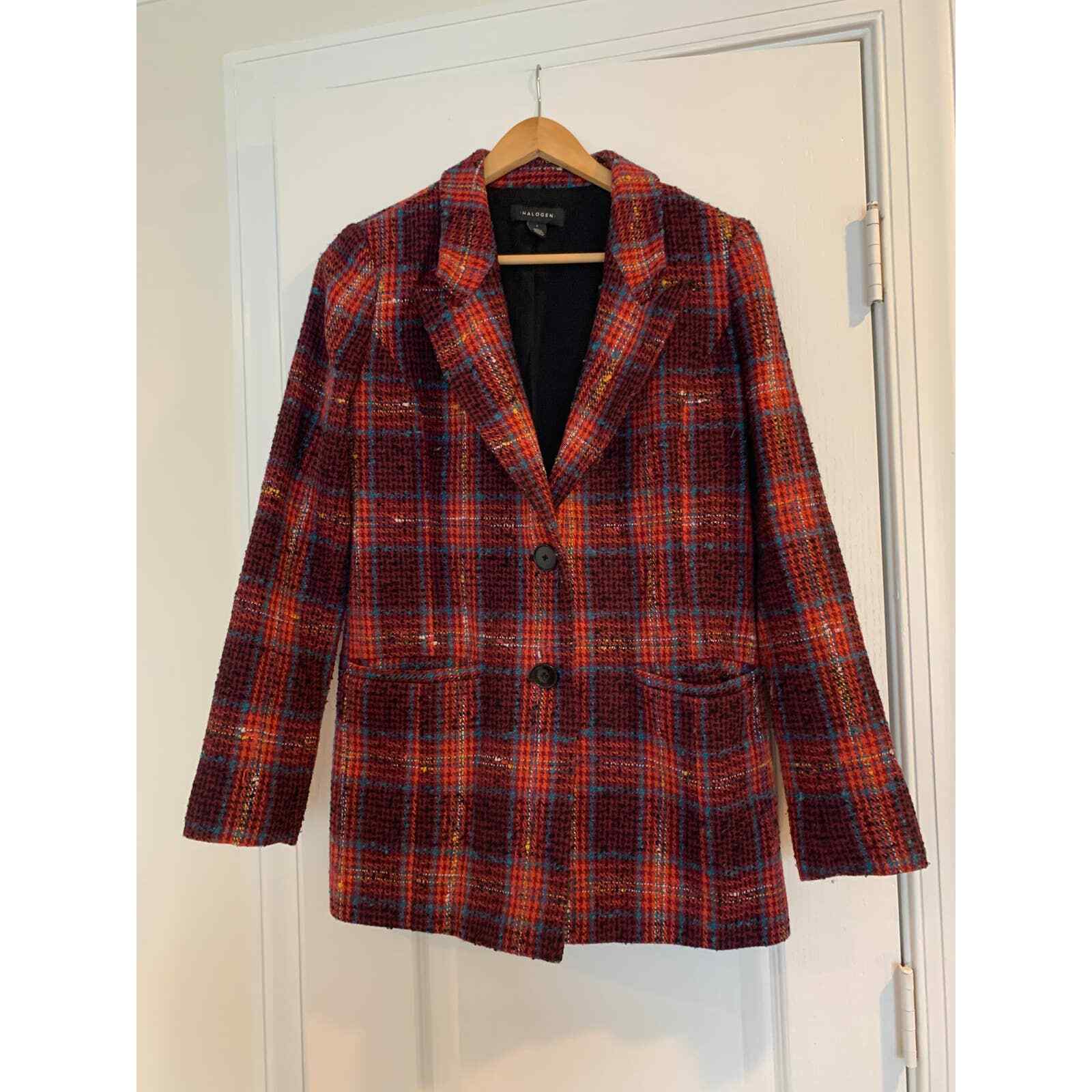 Halogen Wool Blend Button Down Coat S - image 1