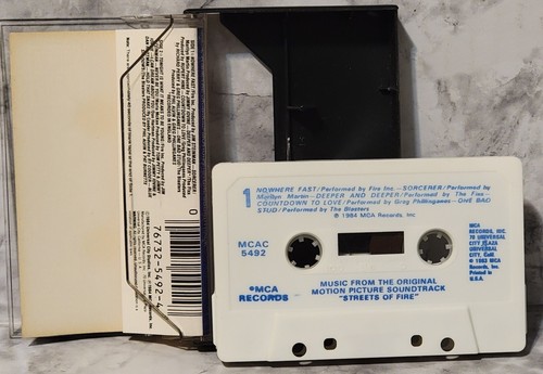 Streets Of Fire 1984 Original Soundtrack Cassette Tape Great Tracks Pre-Owned - Imagen 3 de 4