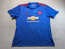 Manchester United adidas 2016/17 Away jersey Blue Shirt Mens size 2XL