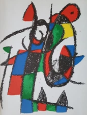 Joan Miro Original Stone Lithograph II (2) Mourlot 1975 Limited ed. Rare