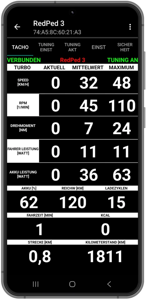 RedPed 3 für PW-X3 PW-S2 E-Bike Tuning App Yamaha - Bild 2 von 4