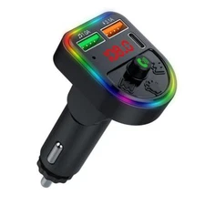 Bluetooth 5.3 FM Transmitter for Car TypeC Dual USB Car Charger MP3 Music Player