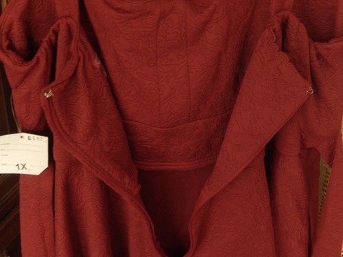 IXIA Fancy Maroon Textured Cocktail Party Dress Fit and Flare BNWT SIZE 1X - Picture 17 of 24
