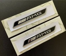 2 x for AMG Chrome Side Decal Badge Sticker for Mercedes-Benz AMG