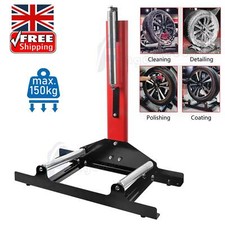 Heavy Duty Rolling Wheel Detailing Stand for Car Wash Rim Cleaning Tire Shine