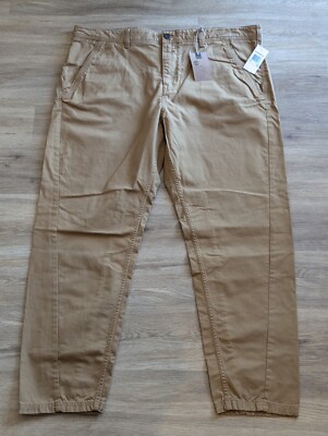 Timberland Herren konische Passform Chino Größe 42/32 hellbraun brandneu mit Etikett 