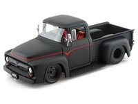 1956 Ford F-100 Pickup 1/24 Primer Black W/ Black Rims on sale 1956 Ford F-100 Pickup 1/24 Primer Black W/ Black Rims on sale