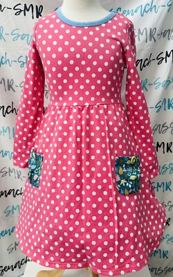 Matilda Jane Pink Polka Dot Make Believe Collecting Leaves Lap Dress size 8  EUC | eBay