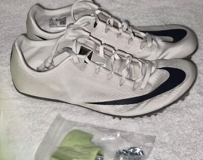 NIKE Zoom 400 Phantom Black Oil Grey Sprint Track Spikes Shoes NEW Mens Sz 15
