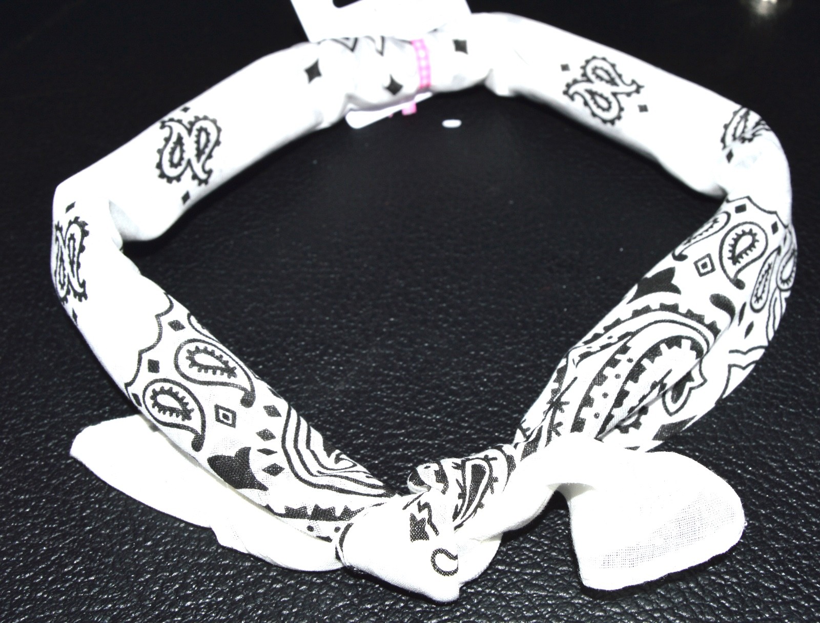 NEW White Paisley Print Bandana Neckerchief Head Wrap 55x55cm Womens Mens Unisex