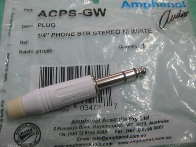 1X ACPS-GW 1/4'' PHONE STR STEREO NI WHITE