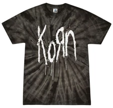 Korn Drip Logo Tie-Dye T-Shirt Rock Band Classic Youth and Adult Size Cotton Tee