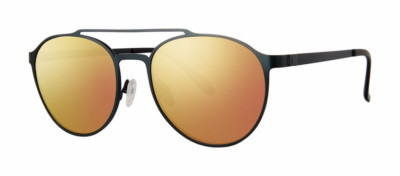 Modz Sunz Hidden Double Bridge Aviator Sunglasses Matte Gunmetal Frame 52-19-140