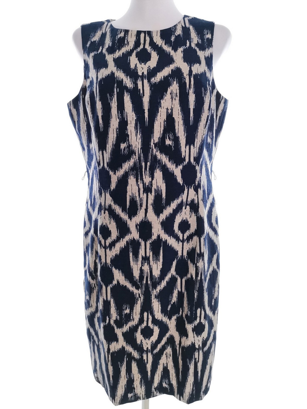 Anne Klein T. 10 (38) Azul marino Longitud hasta la rodilla Vestido bodycon Sin