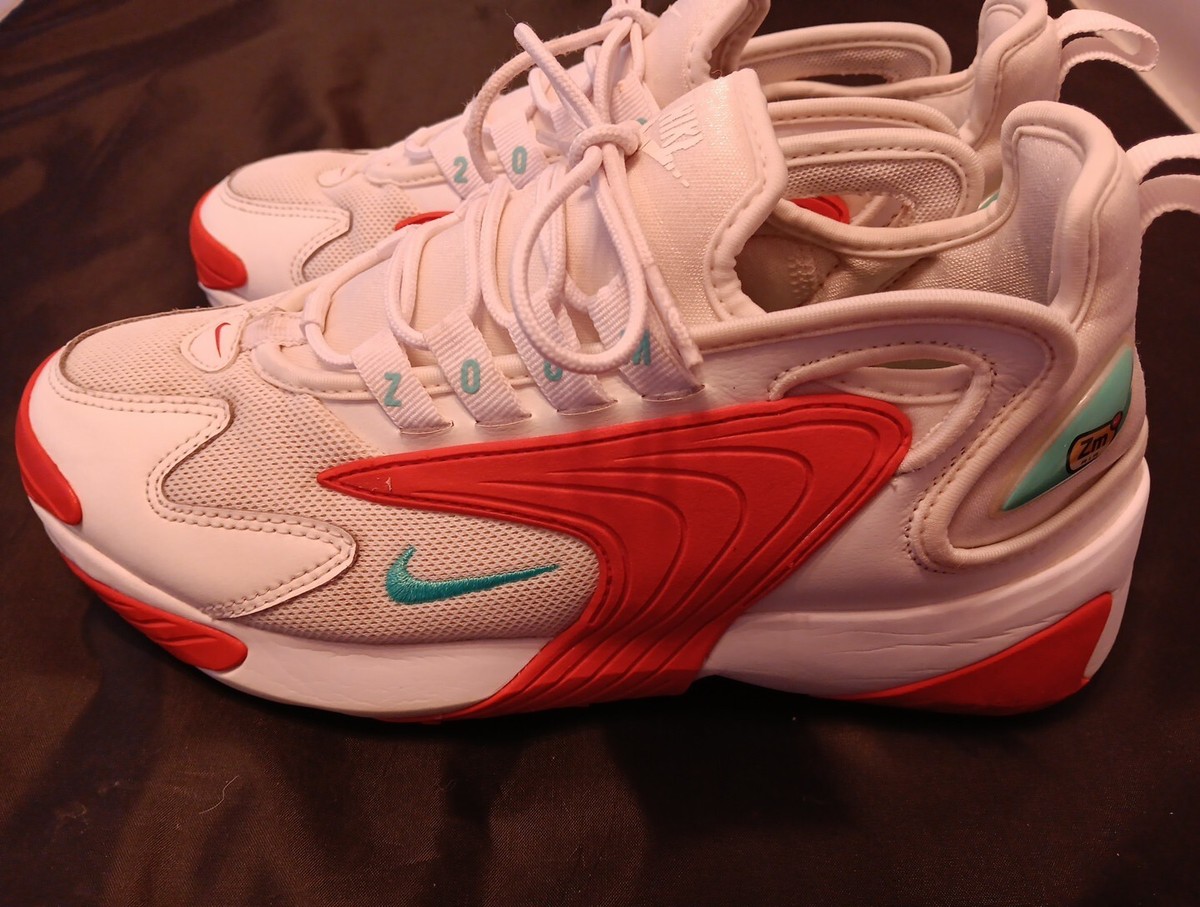 Nike Zm Air Zoom 2000 Orange/White AO0254-105 Women Size Sneakers  Excellent