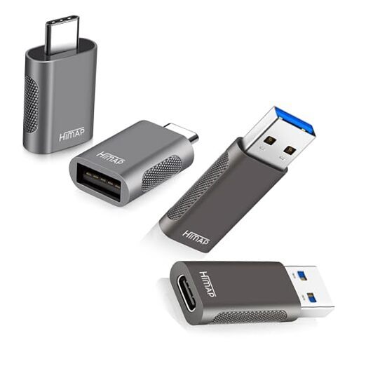 4-Pack USB C Adapters - 2x USB-C to USB-A & 2x USB-A to USB-C