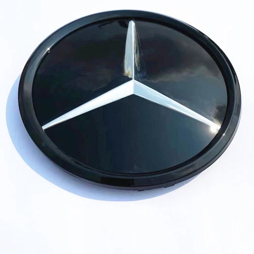 18.5CM STERN LOGO SPIEGEL GRILL PLAKETTE SCHWARZ PLAKETTE MERCEDES BENZ A B C E - Bild 2 von 6