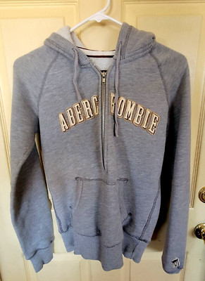 Abercrombie Half zip sweatshirt with Hoodie Womens Medium Med