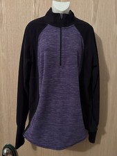 St. John's Bay Active Purple 1/4 Zip Pullover Women's Size XLT Long Sleeve