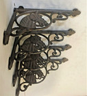 SET OF 2 HORSE HEAD SHELF BRACKET/BRACE, Antique Rustic Brown patina cast iron — photo 10
