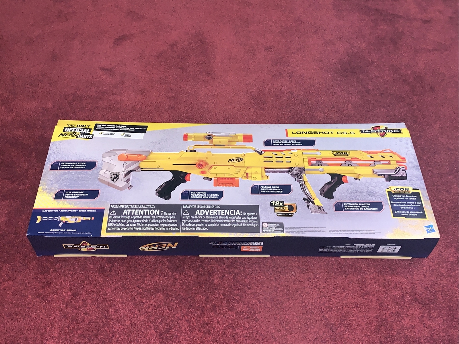 NEW NERF N-Strike Icon Series 3in1 Sniper Longshot CS-6 Toy Blaster  630509937714